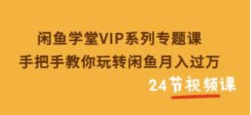 闲鱼学堂VIP系列专题课：手把手教你玩转闲鱼月入过万-七哥资源网 - 全网最全创业项目资源