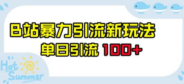 B站暴力引流新玩法，单日引流100+-七哥资源网 - 全网最全创业项目资源