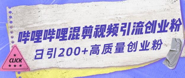 哔哩哔哩B站混剪视频引流创业粉日引300+-七哥资源网 - 全网最全创业项目资源