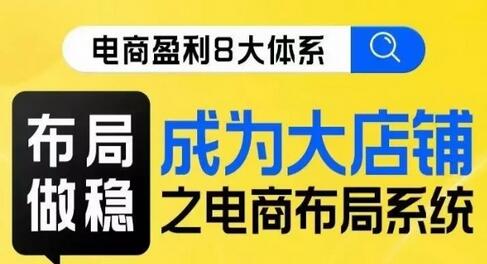 八大体系布局篇·布局做稳，成为大店的电商布局线上课-七哥资源网 - 全网最全创业项目资源