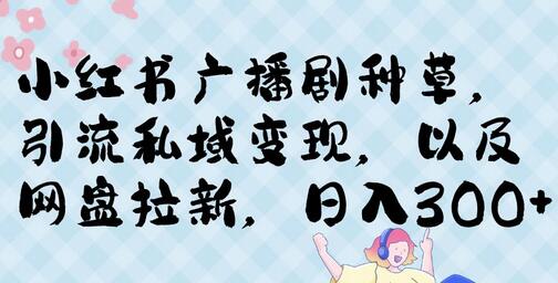 小红书种草广播剧，引流私域做网盘拉新，或售卖合集变现-七哥资源网 - 全网最全创业项目资源