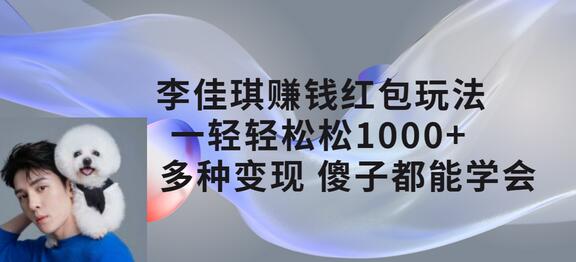 李佳琪赚钱红包玩法，一天轻轻松松1000+，多种变现，傻子都能学会-七哥资源网 - 全网最全创业项目资源