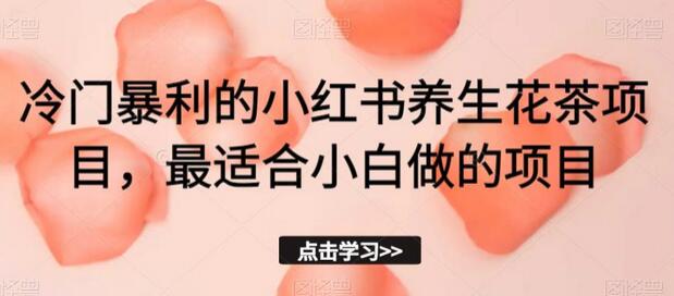 冷门暴利的小红书养生花茶项目，最适合小白做的项目-七哥资源网 - 全网最全创业项目资源