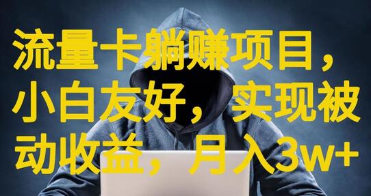 流量卡躺赚项目，小白友好，开设后台，实现被动收益，只要出卡，就能一直赚钱，利润高昂-七哥资源网 - 全网最全创业项目资源