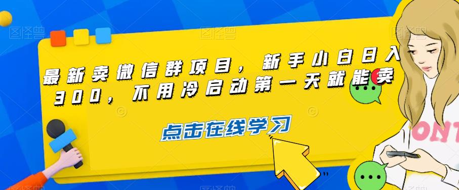 最新卖微信群项目，新手小白日入300，不用冷启动第一天就能卖-七哥资源网 - 全网最全创业项目资源