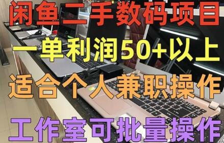 闲鱼二手数码项目，个人副业低保收入一单50+以上，工作室批量放大操作-七哥资源网 - 全网最全创业项目资源