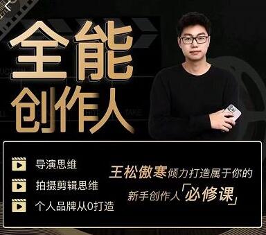 王松傲寒·全能创作人思维课，帮你打造创作人IP，全面提升导演思维-七哥资源网 - 全网最全创业项目资源