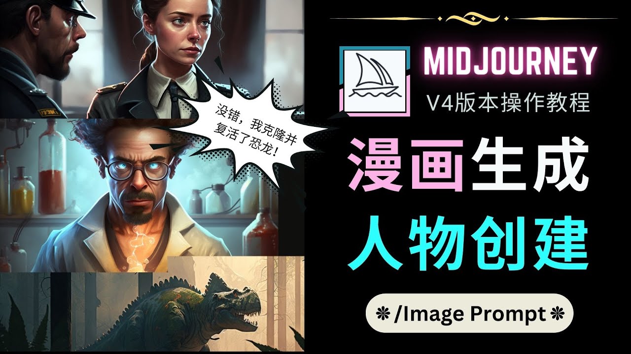 Midjourney V4版本操作教程：2个简单参数，完成漫画生成，人物创建-七哥资源网 - 全网最全创业项目资源