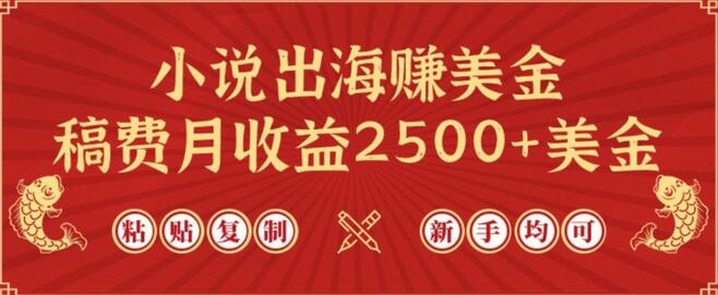 小说出海赚美金，稿费月收益2500+美金，仅需chatgpt粘贴复制，新手也能玩转-七哥资源网 - 全网最全创业项目资源