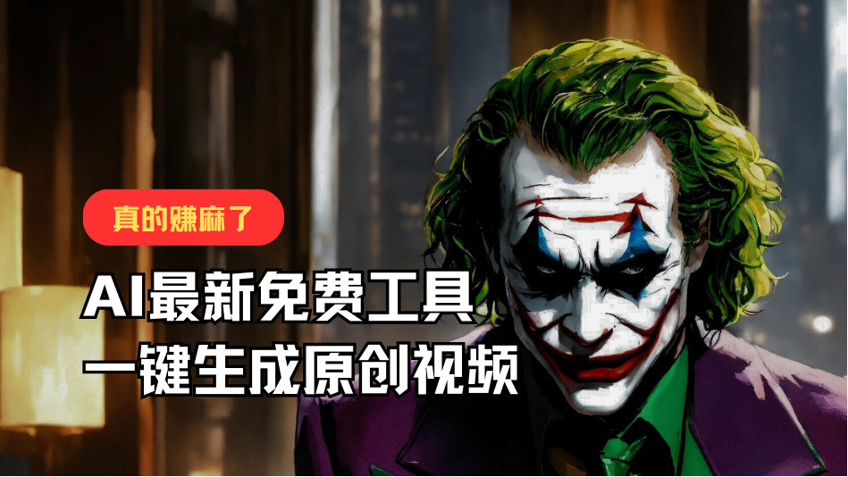 最新免费AI工具，一键生成原创视频，佛系搬运，轻松月入10000+！-七哥资源网 - 全网最全创业项目资源