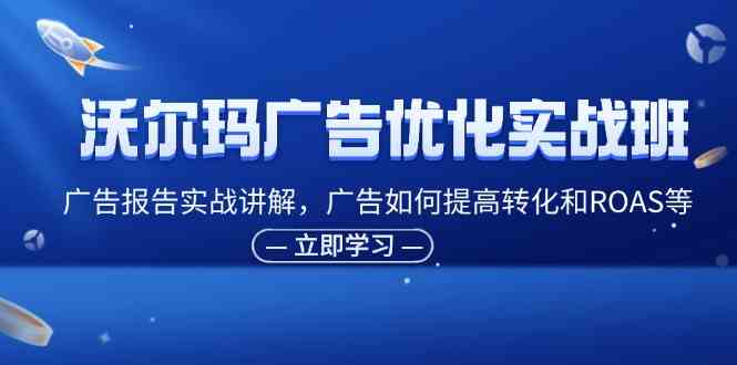 沃尔玛广告优化实战班，广告报告实战讲解，广告如何提高转化和ROAS等-七哥资源网 - 全网最全创业项目资源