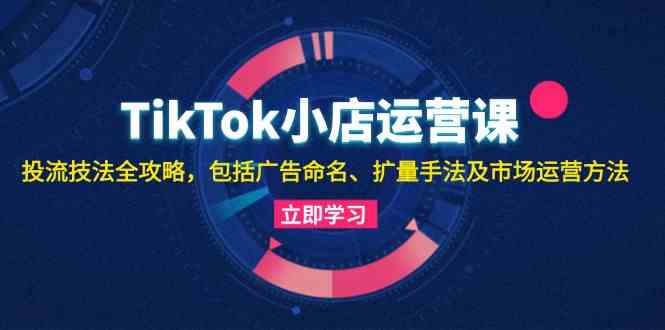 TikTok小店运营课：投流技法全攻略，包括广告命名 扩量手法及市场运营方法-七哥资源网 - 全网最全创业项目资源