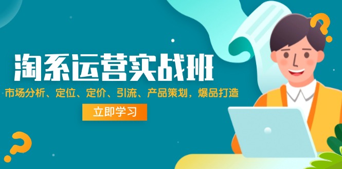 （12186期）淘系运营实战班：市场分析、定位、定价、引流、产品策划，爆品打造-七哥资源网 - 全网最全创业项目资源