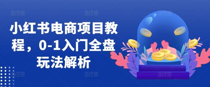 小红书电商项目教程，0-1入门全盘玩法解析-七哥资源网 - 全网最全创业项目资源