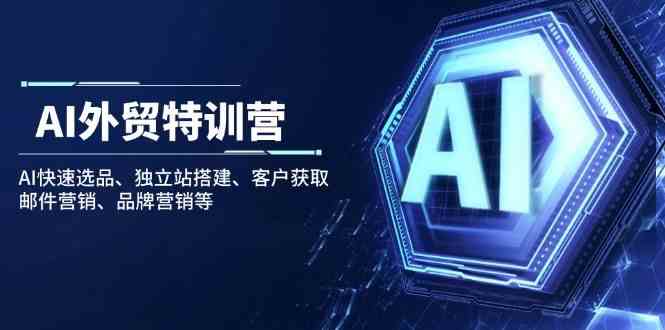 AI外贸特训营：AI快速选品、独立站搭建、客户获取、邮件营销、品牌营销等-七哥资源网 - 全网最全创业项目资源