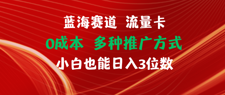 （11768期）蓝海赛道 流量卡 0成本 小白也能日入三位数-七哥资源网 - 全网最全创业项目资源