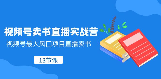 视频号-卖书直播实战营，视频号最大风囗项目直播卖书（13节课）-七哥资源网 - 全网最全创业项目资源