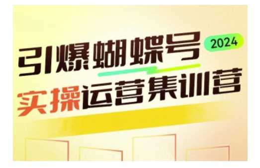 引爆蝴蝶号实操运营，助力你深度掌握蝴蝶号运营，实现高效实操，开启流量变现之路-七哥资源网 - 全网最全创业项目资源