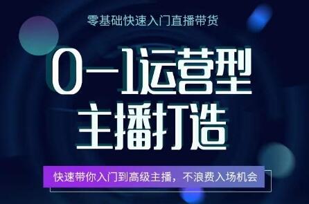 0-1运营型主播打造，​快速带你入门高级主播，不浪费入场机会-七哥资源网 - 全网最全创业项目资源