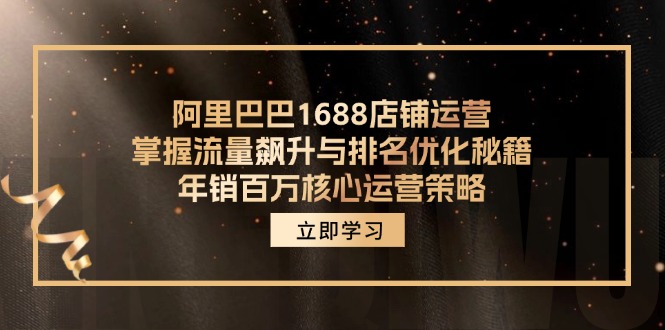 （12184期）阿里巴巴1688店铺运营，掌握流量飙升与排名优化秘籍 年销百万核心运营策略-七哥资源网 - 全网最全创业项目资源