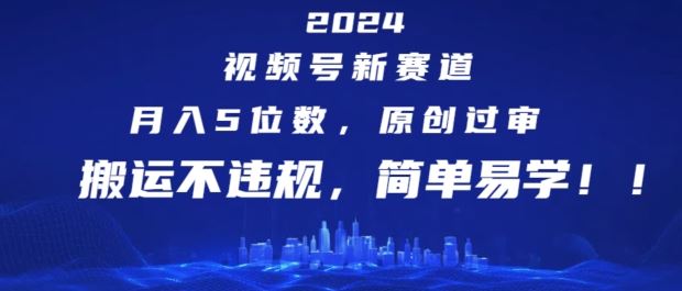 2024视频号新赛道，月入5位数+，原创过审，搬运不违规，简单易学【揭秘】-七哥资源网 - 全网最全创业项目资源
