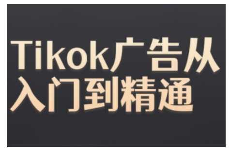 Tiktok Ads实操教程，Tiktok广告从入门到精通-七哥资源网 - 全网最全创业项目资源