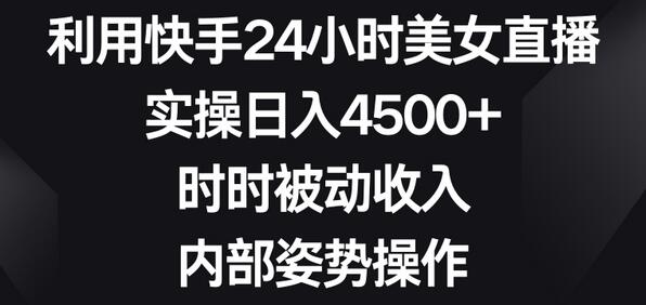 利用快手24小时美女直播，实操日入4500+，时时被动收入，内部姿势操作-七哥资源网 - 全网最全创业项目资源