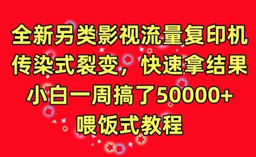 全新另类影视流量复印机，传染式裂变，快速拿结果，小白一周搞了50000+，喂饭式教程-七哥资源网 - 全网最全创业项目资源