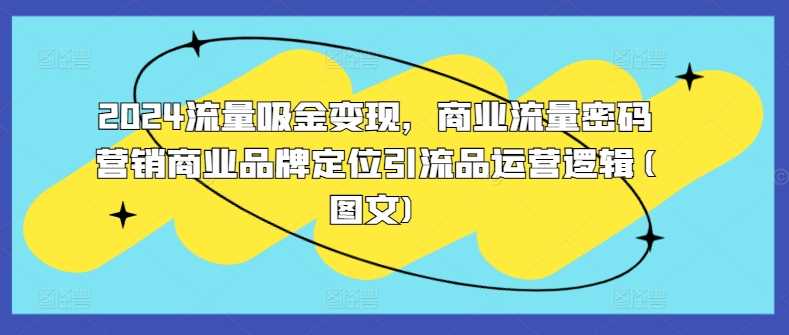 2024流量吸金变现，商业流量密码营销商业品牌定位引流品运营逻辑(图文)-七哥资源网 - 全网最全创业项目资源