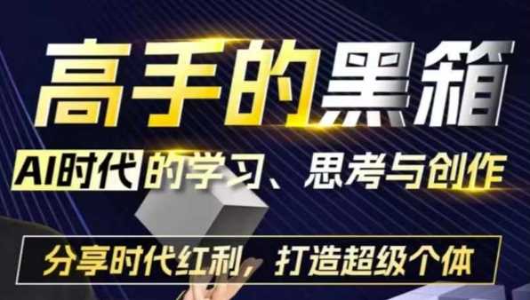 高手的黑箱：AI时代学习、思考与创作-分红时代红利，打造超级个体-七哥资源网 - 全网最全创业项目资源