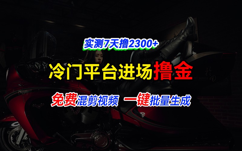 全新冷门平台vivo视频，快速免费进场搞米，通过混剪视频一键批量生成，实测7天撸2300+-七哥资源网 - 全网最全创业项目资源