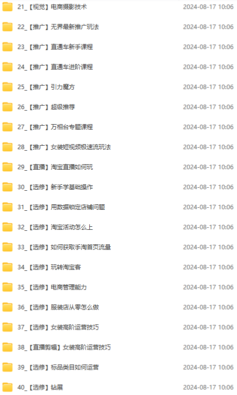 图片[3]-（12186期）淘系运营实战班：市场分析、定位、定价、引流、产品策划，爆品打造-七哥资源网 - 全网最全创业项目资源