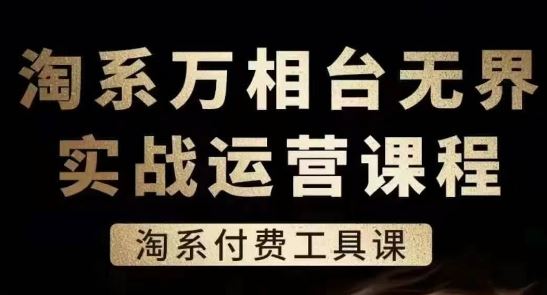 淘系万相台无界实战运营课，淘系付费工具课-七哥资源网 - 全网最全创业项目资源