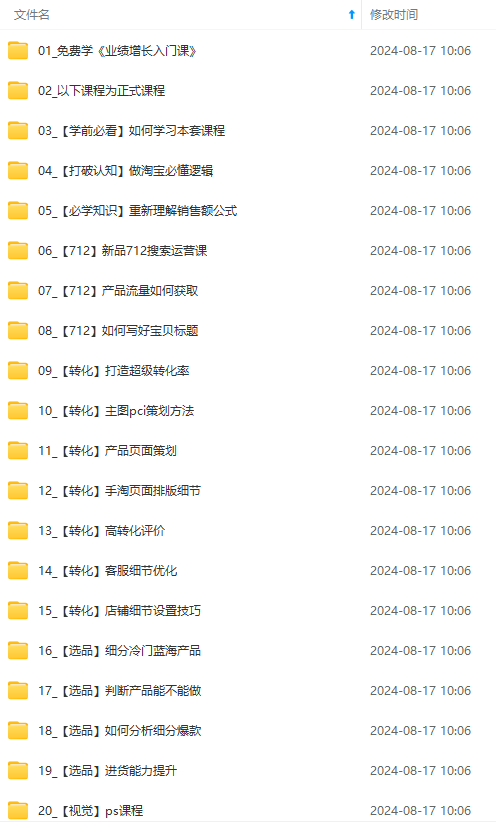 图片[2]-（12186期）淘系运营实战班：市场分析、定位、定价、引流、产品策划，爆品打造-七哥资源网 - 全网最全创业项目资源