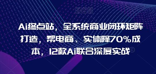 Ai终点站，全系统商业闭环矩阵打造，帮电商、实体降70%成本，12款Ai联合深度实战-七哥资源网 - 全网最全创业项目资源