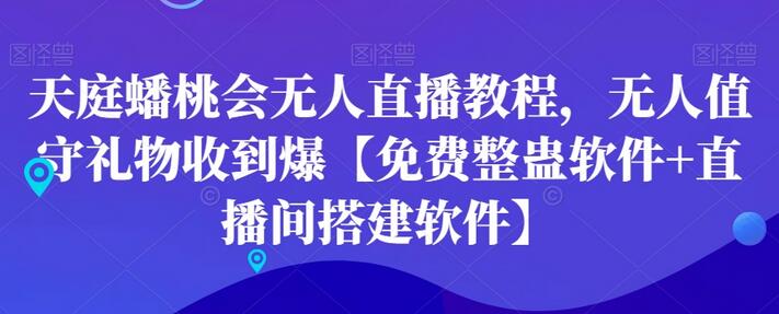天庭蟠桃会无人直播教程，无人值守礼物收到爆【免费整蛊软件+直播间搭建软件】-七哥资源网 - 全网最全创业项目资源