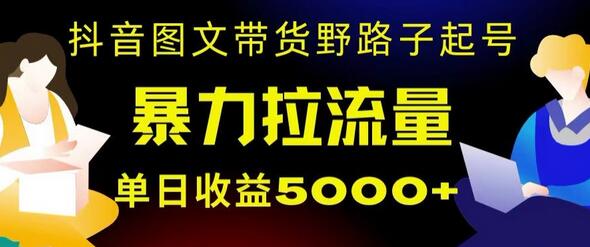 抖音图文带货暴力起号，单日收益5000+，野路子玩法，简单易上手，一部手机即可-七哥资源网 - 全网最全创业项目资源