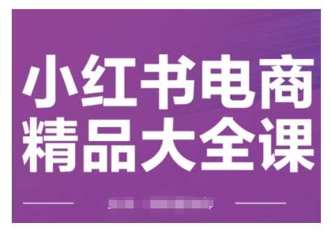 小红书电商精品大全课，快速掌握小红书运营技巧，实现精准引流与爆单目标，轻松玩转小红书电商(更新2月)-七哥资源网 - 全网最全创业项目资源