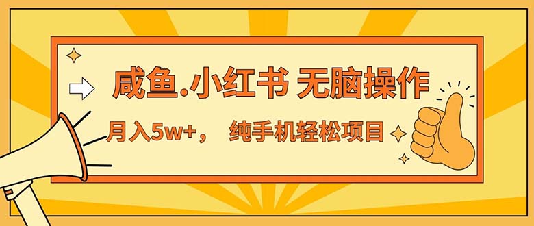 （11524期）2024最赚钱的项目，咸鱼，小红书无脑操作，每单利润500+，轻松月入5万+…-七哥资源网 - 全网最全创业项目资源