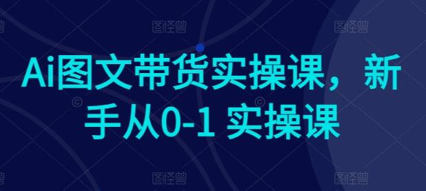 Ai图文带货实操课，新手从0-1 实操课-七哥资源网 - 全网最全创业项目资源