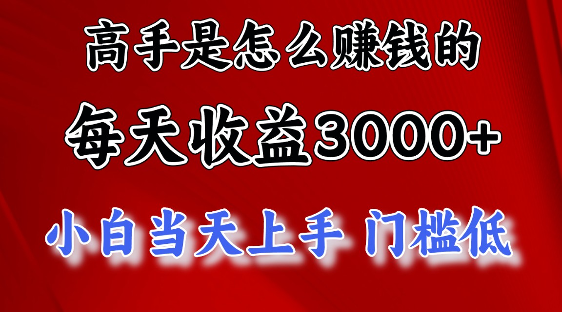 （12144期）1天收益3000+，月收益10万以上，24年8月份爆火项目-七哥资源网 - 全网最全创业项目资源