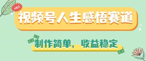 视频号人生感悟赛道，制作简单，收益稳定【揭秘】-七哥资源网 - 全网最全创业项目资源