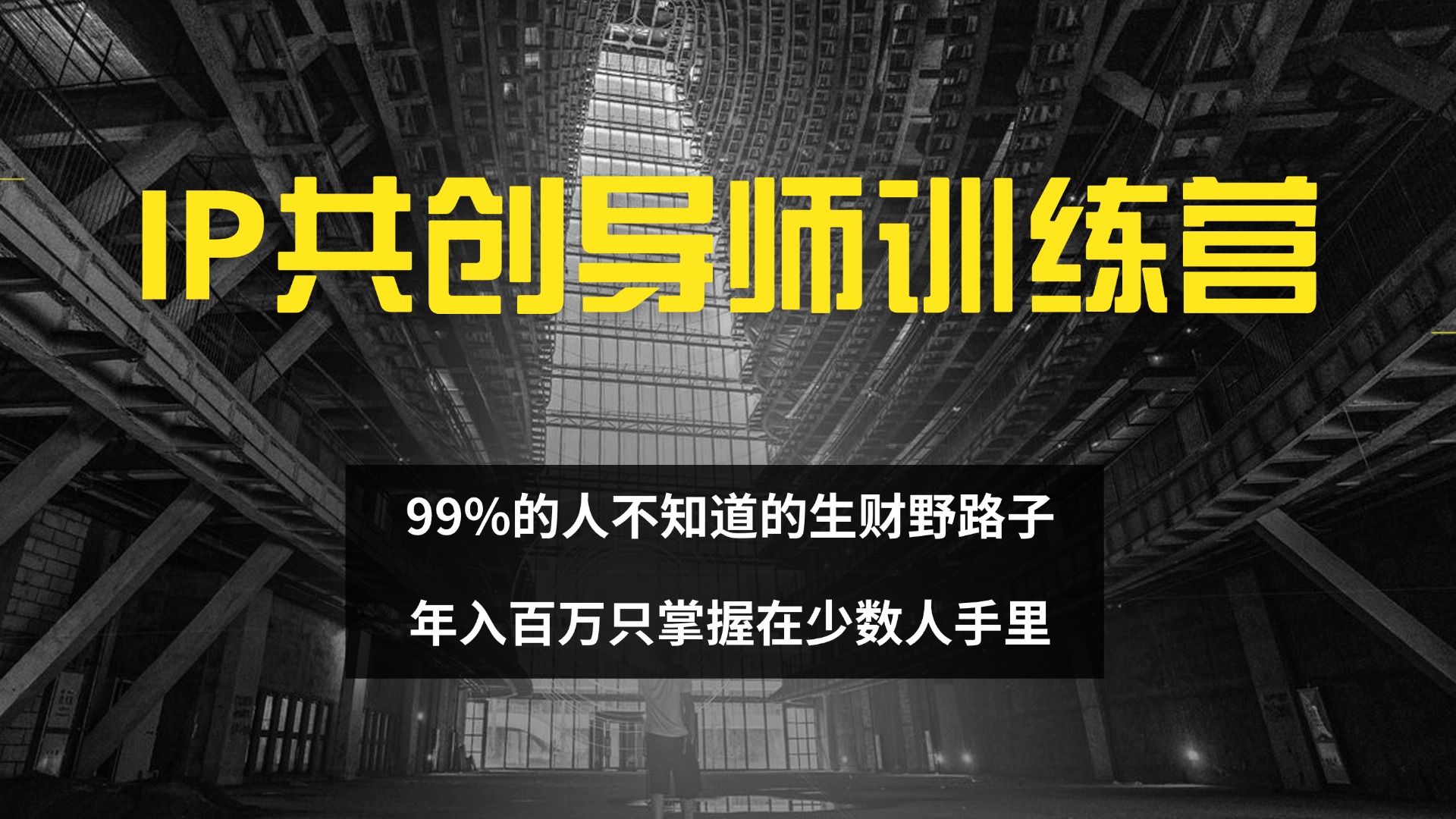 （12504期）IP共创导师训练营 99%的人不知道的生财野路子 只掌握在少数人手里-七哥资源网 - 全网最全创业项目资源