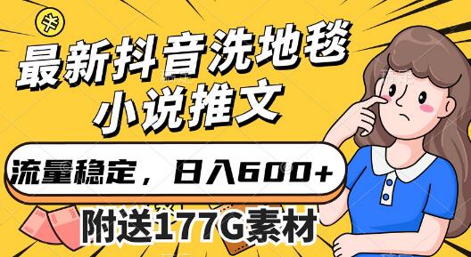 最新抖音洗地毯小说推文，流量稳定，一天收入600（附177G素材）-七哥资源网 - 全网最全创业项目资源