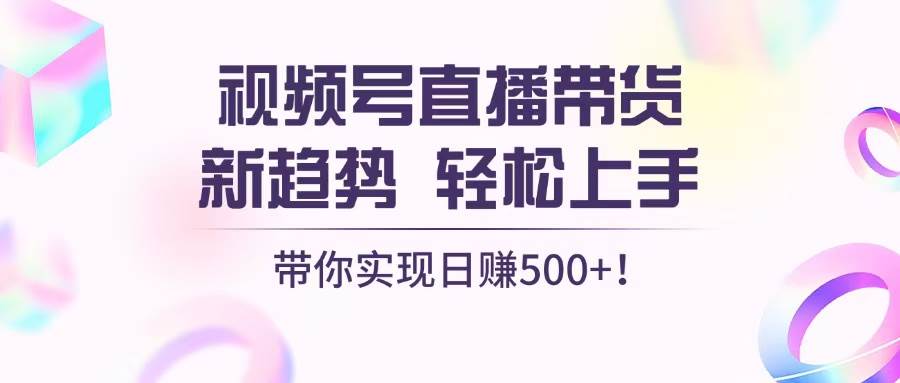 （13370期）视频号直播带货新趋势，轻松上手，带你实现日赚500+-七哥资源网 - 全网最全创业项目资源