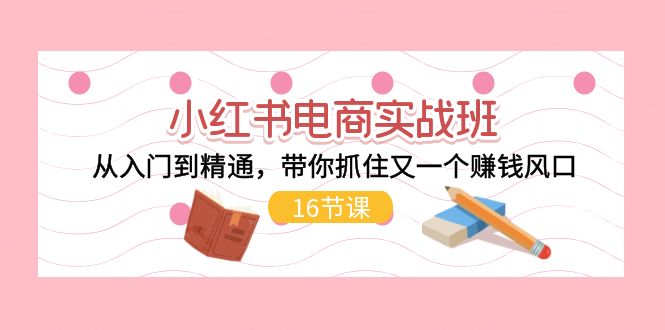 （11533期）小红书电商实战班，从入门到精通，带你抓住又一个赚钱风口（16节）-七哥资源网 - 全网最全创业项目资源