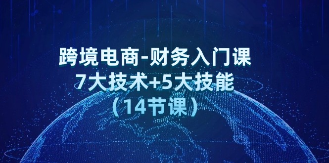 （12047期）跨境电商-财务入门课：7大技术+5大技能（14节课）-七哥资源网 - 全网最全创业项目资源