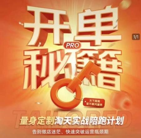 淘宝开单秘籍PRO，量身定制淘天实战陪跑计划，告别做店迷茫、快速突破运营瓶颈期（更新）-七哥资源网 - 全网最全创业项目资源