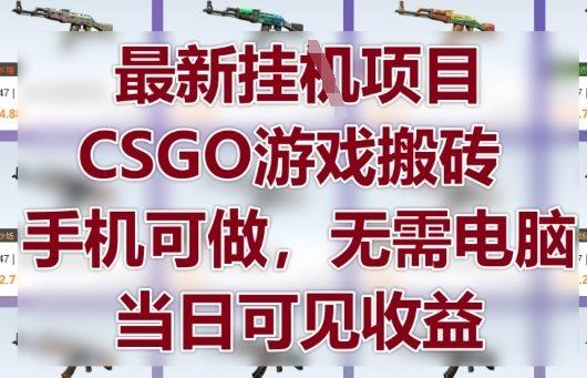 最新挂G项目，CSGO游戏搬砖，手机可做，无需电脑，当日见收益【揭秘】-七哥资源网 - 全网最全创业项目资源