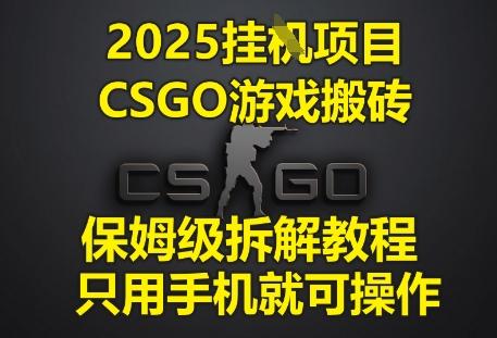 2025挂G项目，CSGO游戏搬砖，保姆级拆解教程，只用手机就可操作【揭秘】-七哥资源网 - 全网最全创业项目资源